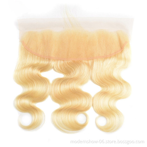 Wholesale 613 Blonde Hair Weave Bundles Virgin Brazilian Human Hair 613 Bundles With Frontal Closure